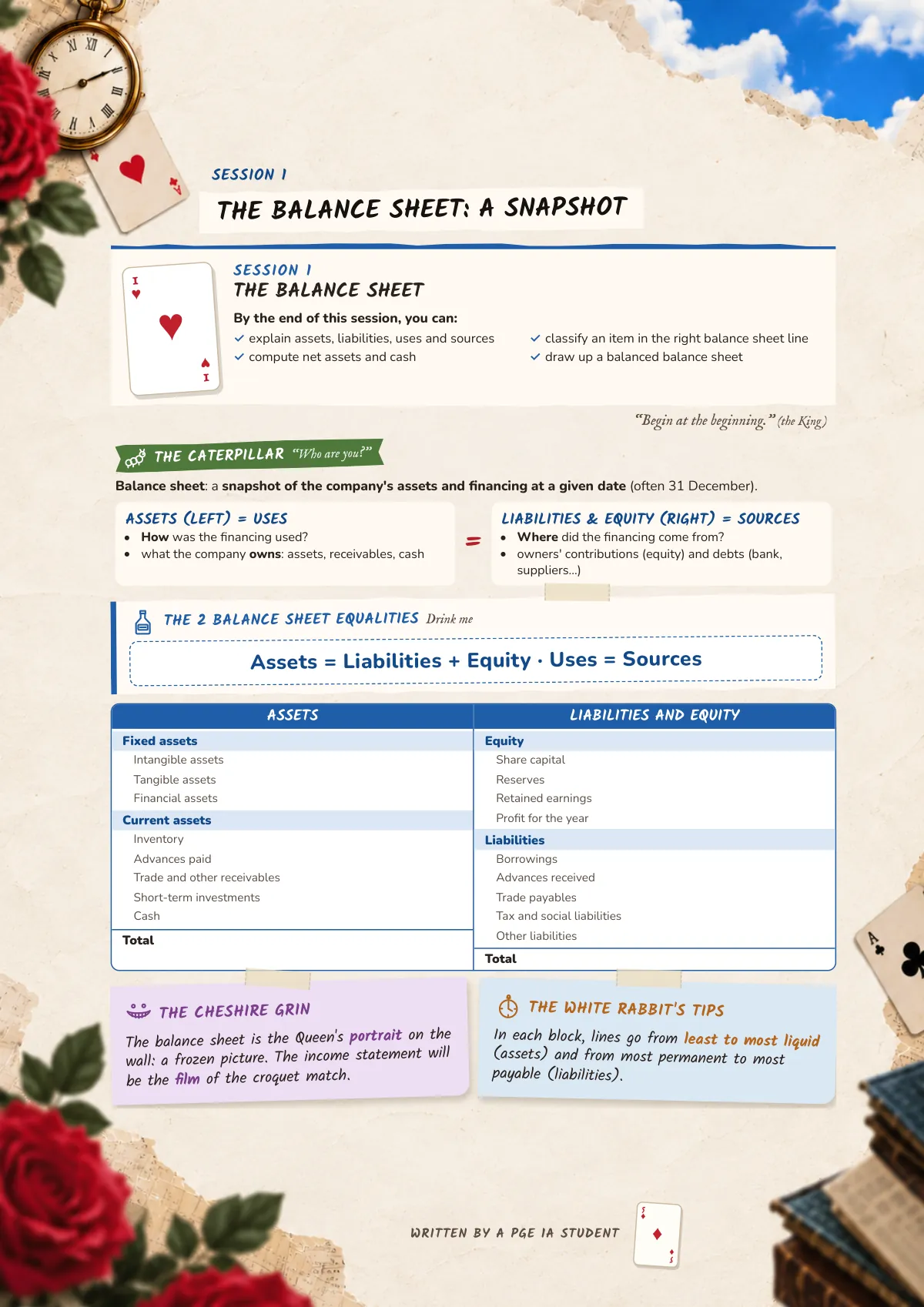 Page 5: The balance sheet: a snapshot