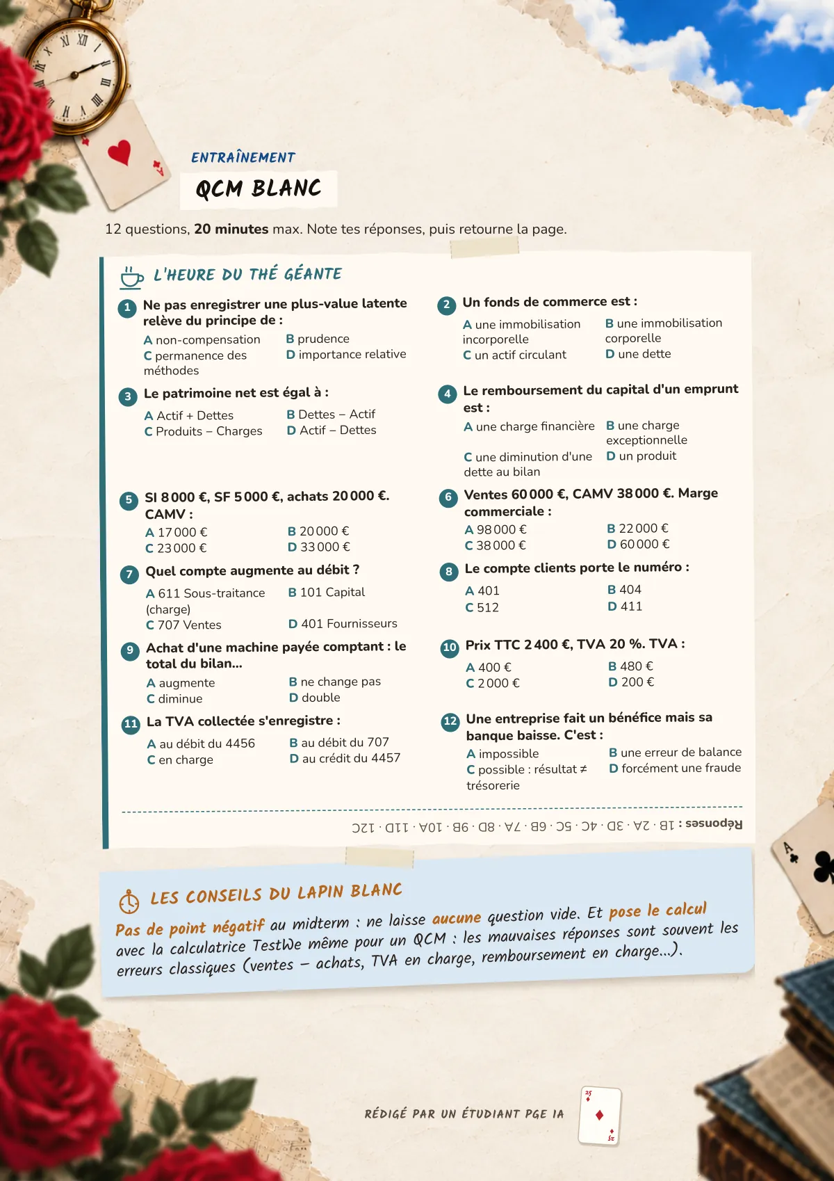 Page 25 : QCM blanc