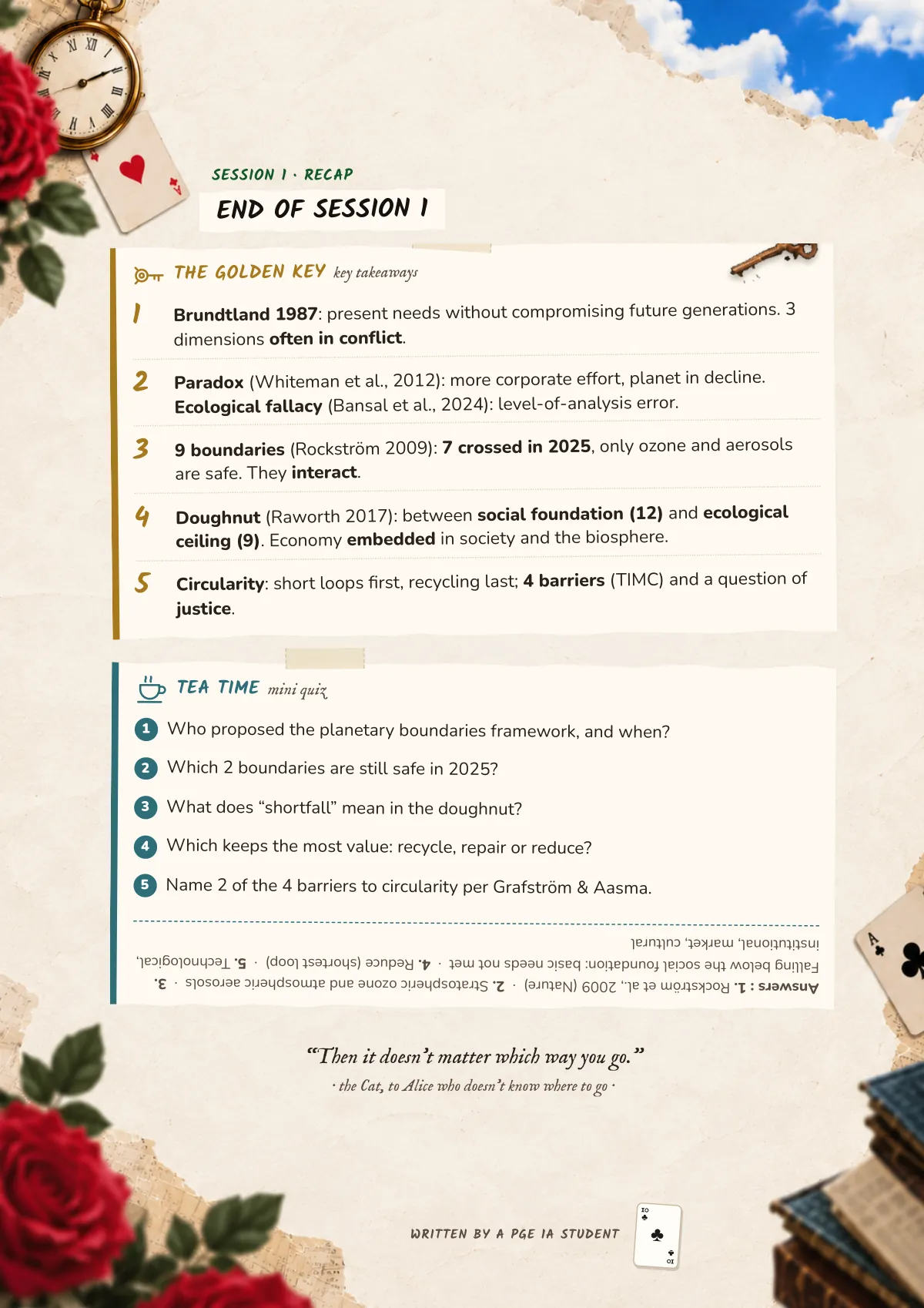 Page 10: End of Session 1