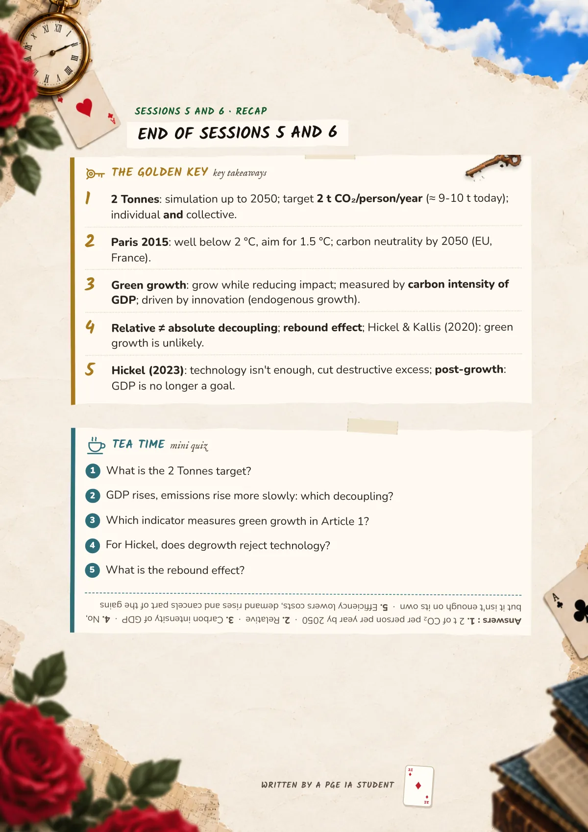 Page 21: End of Sessions 5 and 6
