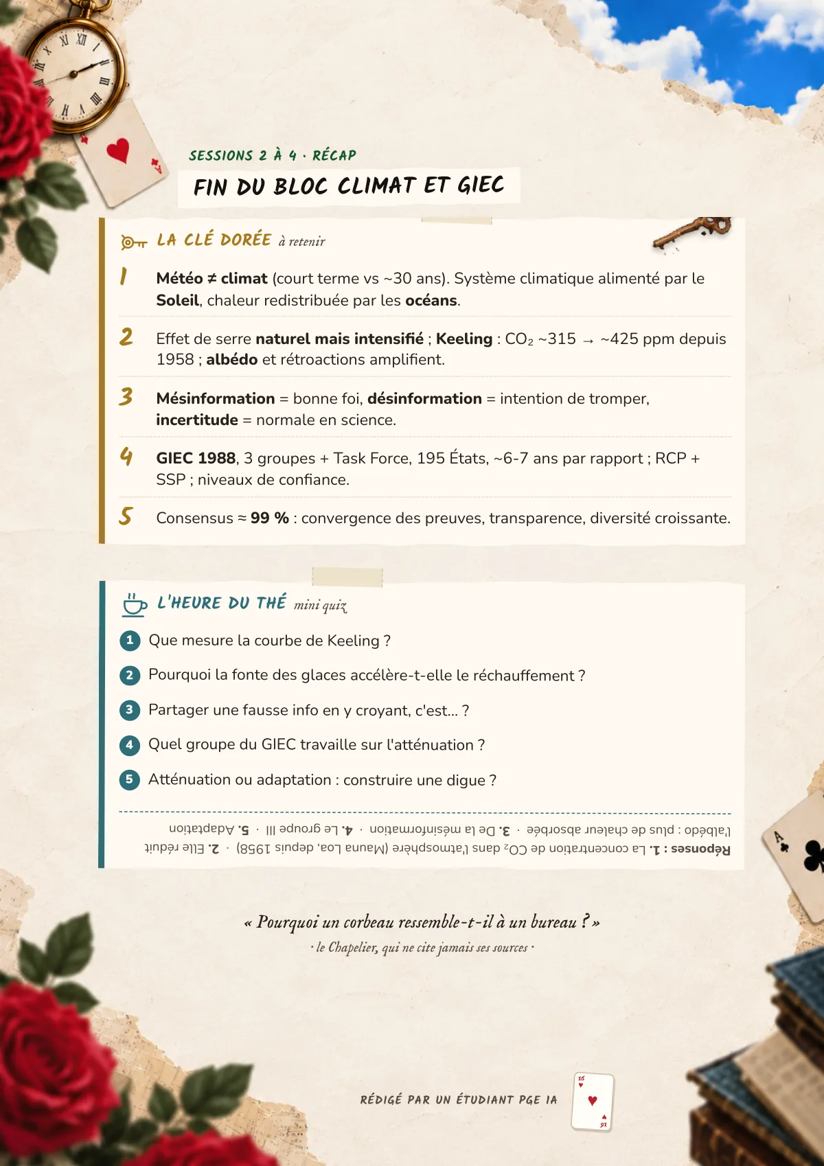 Page 16 : Fin du bloc climat et GIEC