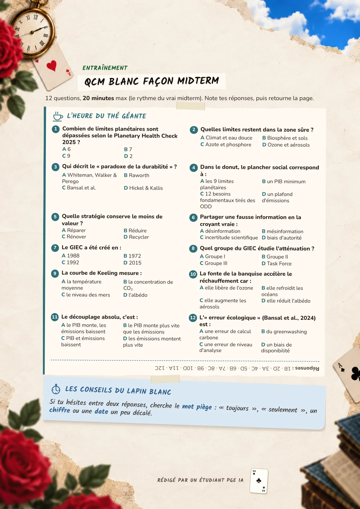 Page 22 : QCM blanc façon midterm