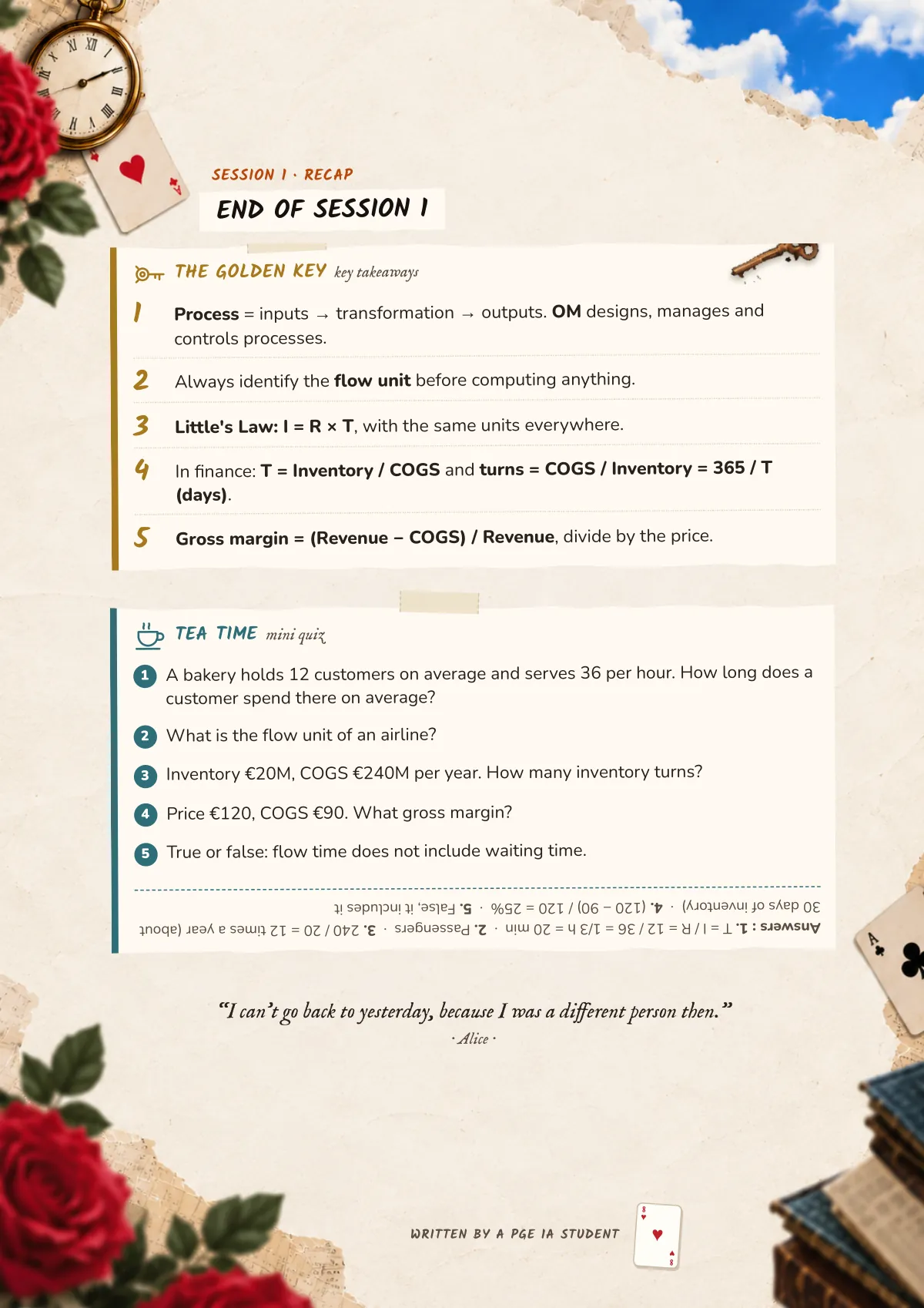 Page 8: End of Session 1