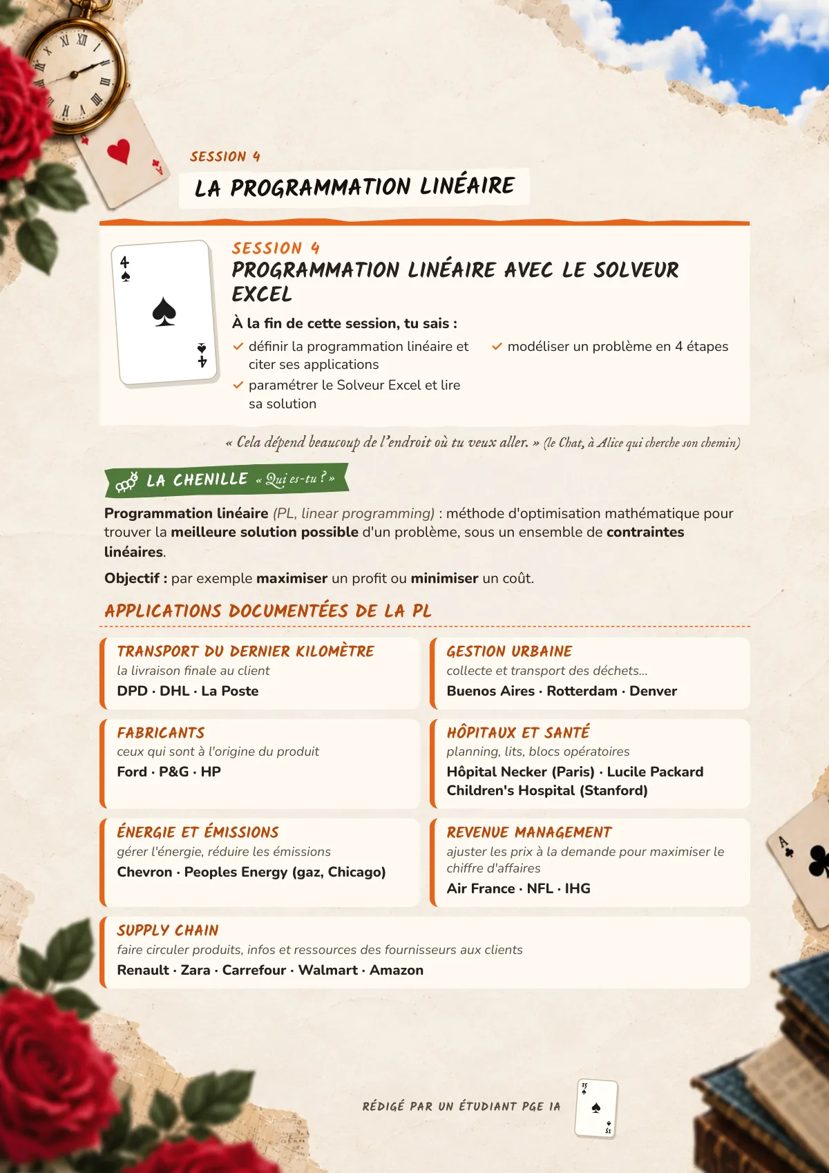 Page 15 : La programmation linéaire