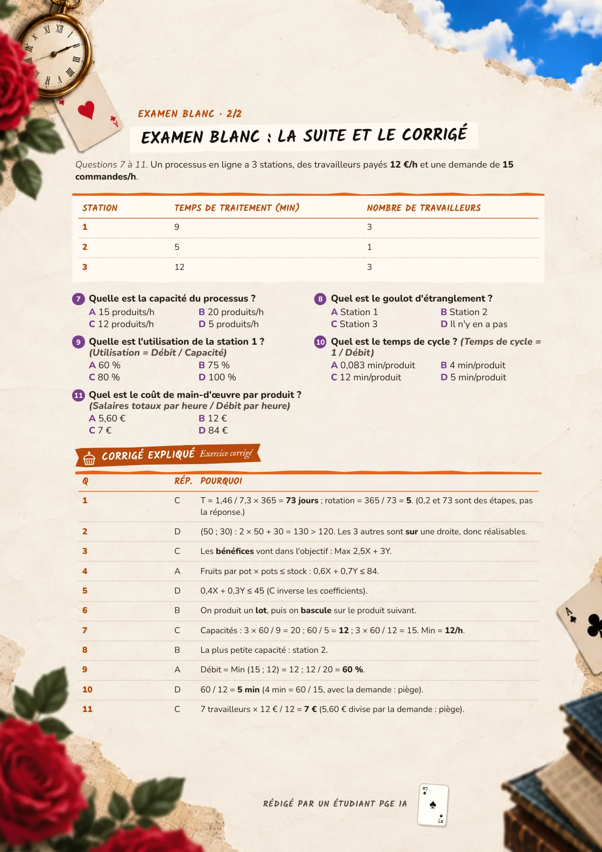 Page 27 : Examen blanc : la suite et le corrigé