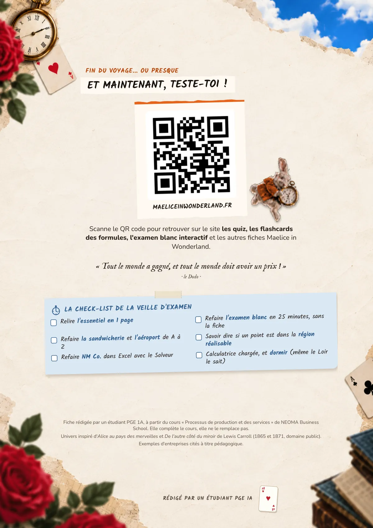 Page 28 : Et maintenant, teste-toi !